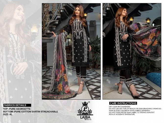 Laiba Am 121 New Designer Exclusive Wear Georgette Ready Made Collection